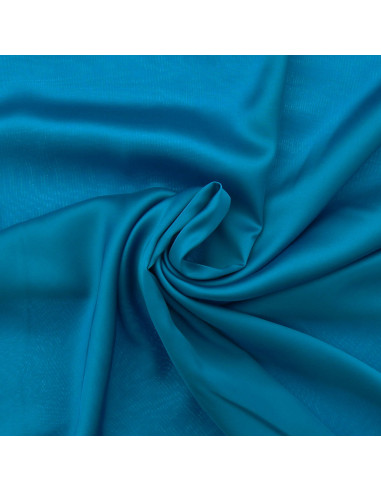 Tessuto satin di viscosa - Blu