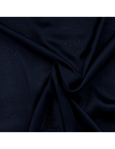 Tessuto satin di viscosa - Blu marino