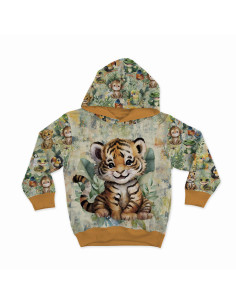 Pannello tessuto felpa leggera 40 cm x 50 cm - Tigre tropicale 2
