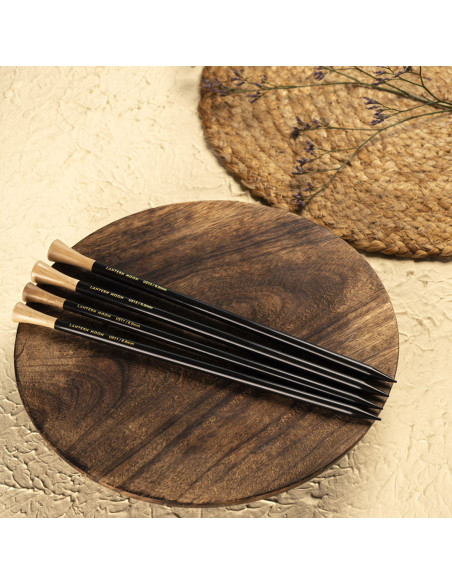 Ferri da maglia in legno d'ebano 35 cm Lantern Moon