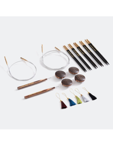 Set di ferri circolari in legno d'ebano Grace Lantern Moon