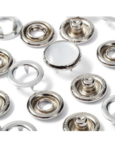Ricarica di 6 bottoni a pressione jersey 12 mm Perlato 2