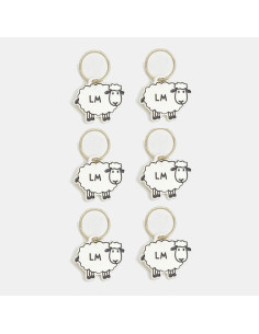 Set di 6 segnapunti per maglia pecore Lantern Moon 2