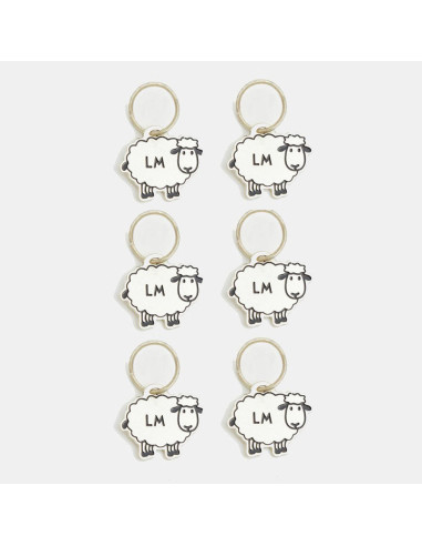 Set di 6 segnapunti per maglia pecore Lantern Moon