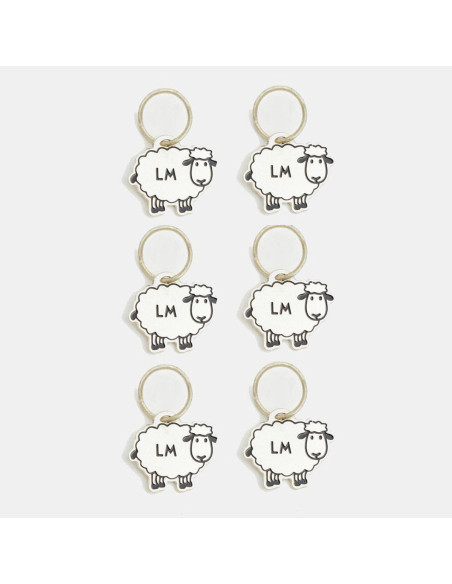 Set di 6 segnapunti per maglia pecore Lantern Moon