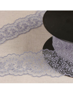Tulle ricamato tra due - Blu lavanda