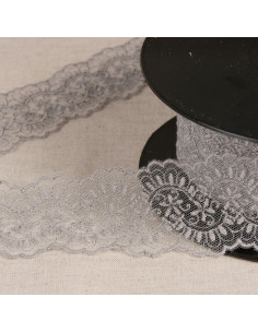 Tulle ricamato tra due - Grigio medio