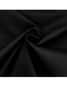 Tessuto gabardine di cotone elasticizzato - Nero