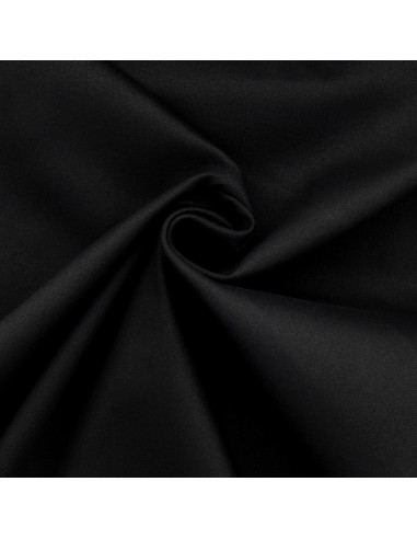 Tessuto gabardine di cotone elasticizzato - Nero