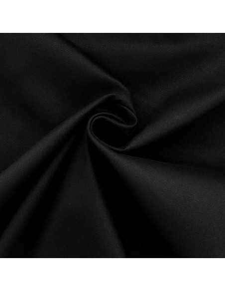 Tessuto gabardine di cotone elasticizzato - Nero