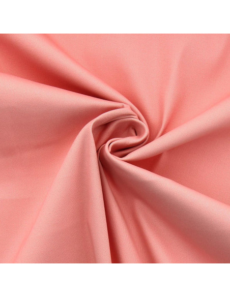 Tessuto gabardine di cotone elasticizzato - Salmone