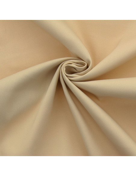 Tessuto gabardine di cotone elasticizzato - Champagne