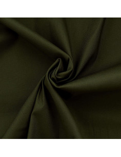 Tessuto gabardine di cotone elasticizzato - Verde muschio