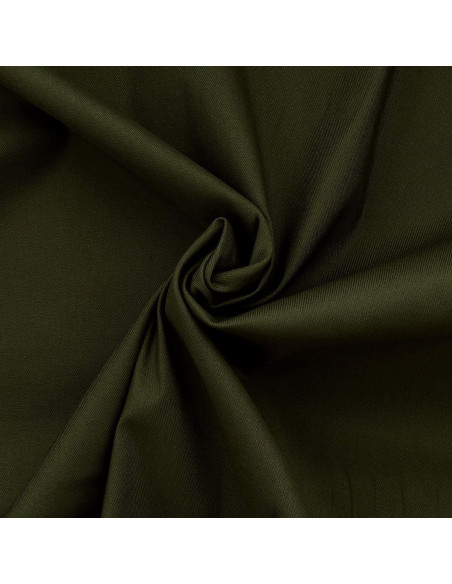Tessuto gabardine di cotone elasticizzato - Verde muschio