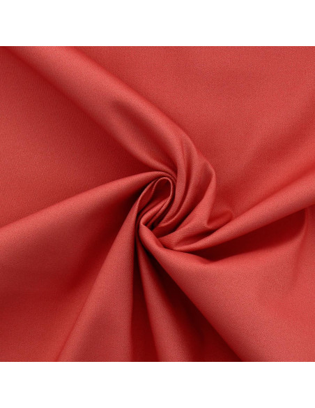 Tessuto gabardine di cotone elasticizzato - Corallo