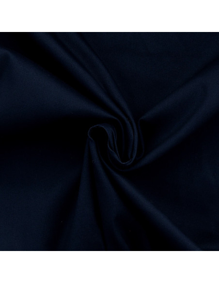 Tessuto gabardine di cotone elasticizzato - Blu marino