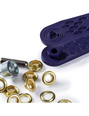 Scatola 40 occhielli 5 mm con strumento di applicazione - Oro