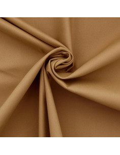 Tessuto gabardine di cotone elasticizzato - Beige dorato