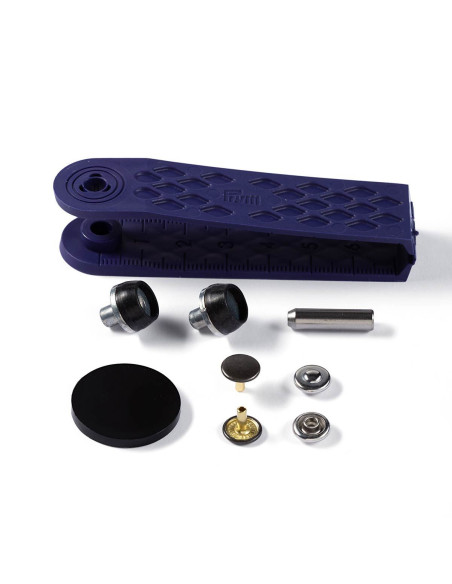 Scatola di 24 rivetti da 9 mm con attrezzo - Argento e Nero