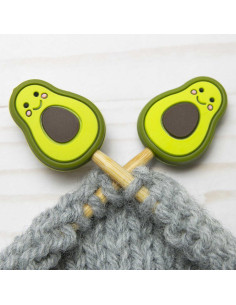 Tappi ferma-maglia per ferri da maglia - Avocado