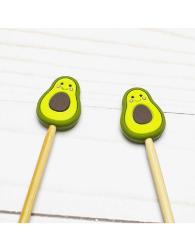 Tappi ferma-maglia per ferri da maglia - Avocado