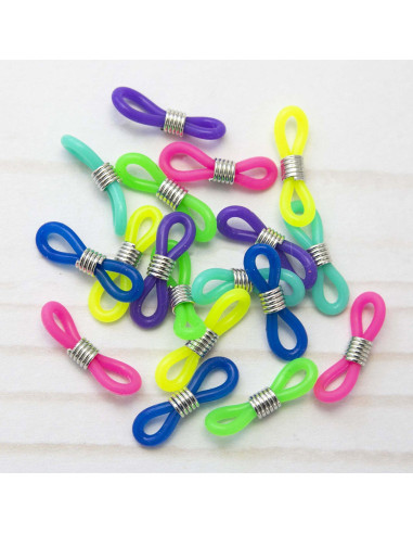 Set di 6 fermamaglie multicolori per ferri da maglia