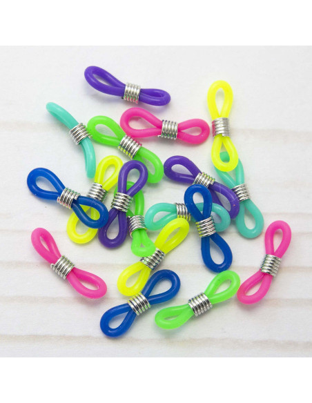 Set di 6 fermamaglie multicolori per ferri da maglia