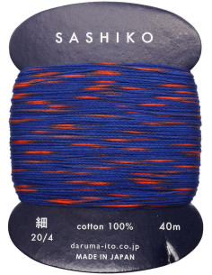 Filo sashiko Daruma Kasuri multicolore 2 colori 40 m
