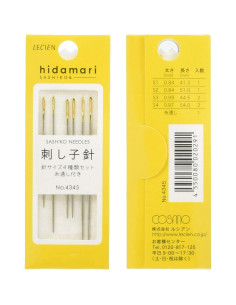 Confezione di 6 aghi sashiko hidamari Cosmo Lecien