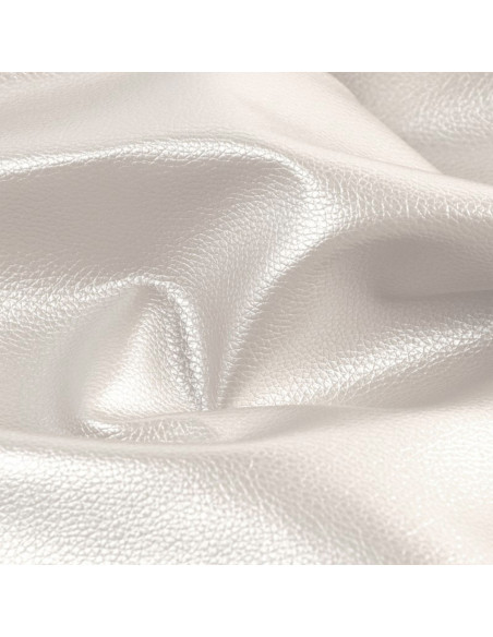Taglio di tessuto simile Karla Star 140 cm x 50 cm - Bianco metallizzato