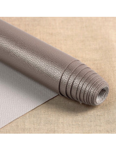 Taglio di tessuto simile Karla Star 140 cm x 50 cm - Taupe metallizzato