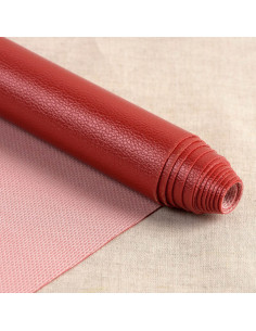 Coupon simile Karla Star 140 cm x 50 cm - Rosso scuro metallizzato