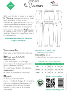 Modello di pantaloni da jogging e pantaloncini da uomo Le Coureur - Les BG 2