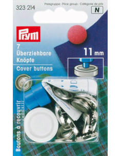 Scatola 7 bottoni da rivestire con attrezzo 11 mm
