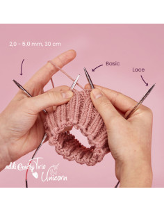 Set di aghi addiCraSyTrio Unicorn Long 2