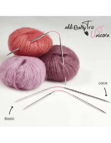 Set di aghi addiCraSyTrio Unicorn Long