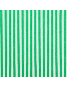 Tessuto popeline di cotone - Righe larghe - Verde 2