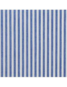 Tessuto popeline di cotone - Righe larghe - Blu 2