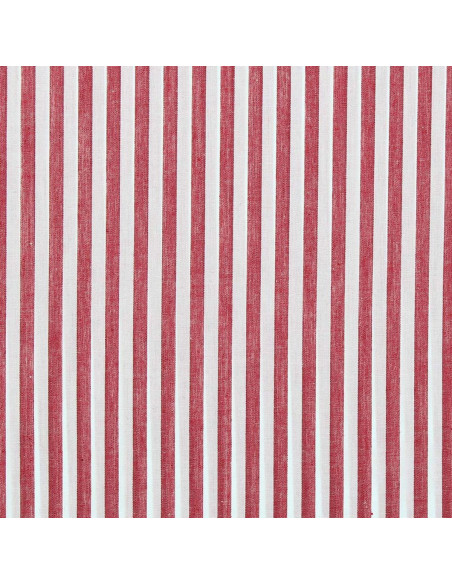 Tessuto popeline di cotone - Righe larghe - Rosso