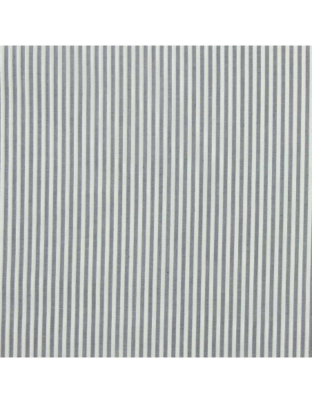 Tessuto popeline di cotone - Righe sottili - Grigio