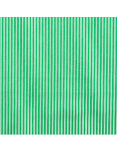 Tessuto popeline di cotone - Righe sottili - Verde 2