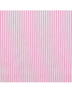 Tessuto popeline di cotone - Righe sottili - Rosa 2