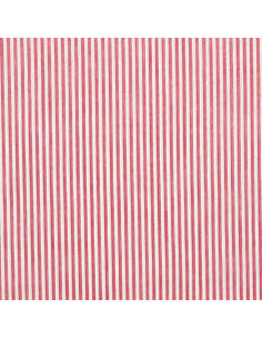 Tessuto popeline di cotone - Righe sottili - Rosso ciliegia 2