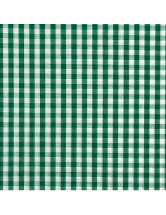 Tessuto popeline di cotone - Vichy a quadri grandi - Verde scuro 2