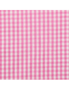 Tessuto popeline di cotone - Vichy a grandi quadri - Rosa 2