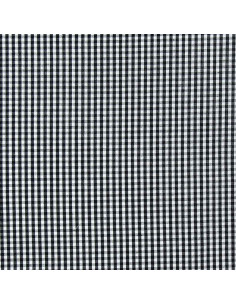 Tessuto popeline di cotone - Vichy a quadretti piccoli - Nero 2