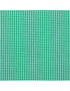 Tessuto popeline di cotone - Vichy a quadretti piccoli - Verde 2
