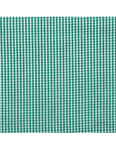 Tessuto popeline di cotone - Vichy a quadretti piccoli - Verde scuro 2