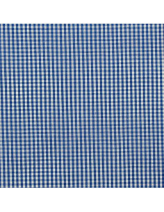 Tessuto popeline di cotone - Vichy piccoli quadretti - Blu 2