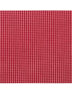 Tessuto popeline di cotone - Vichy a quadretti piccoli - Rosso 2